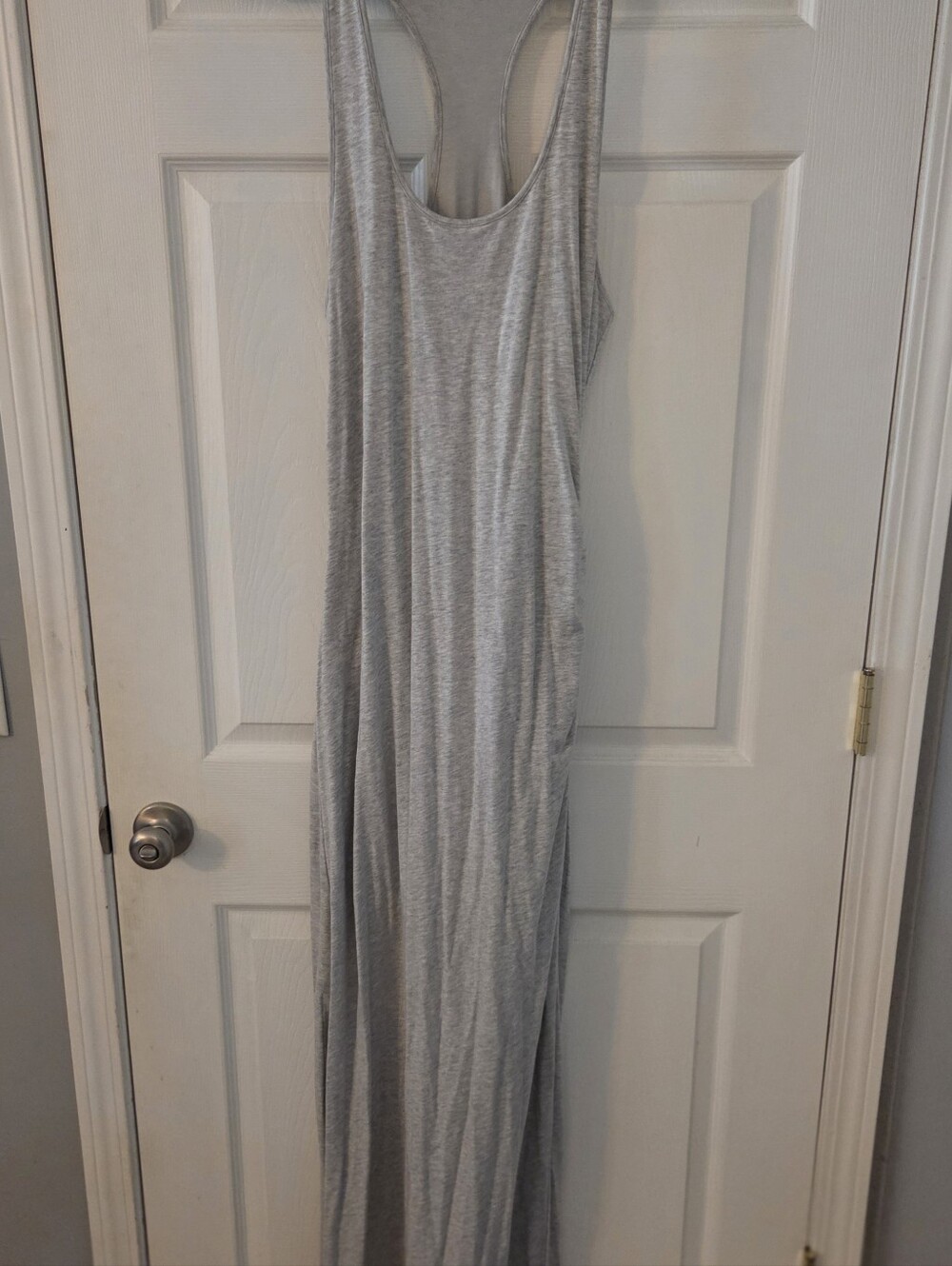Athleta Light Gray Racerback Maxi Dress - Classic Everyday Style